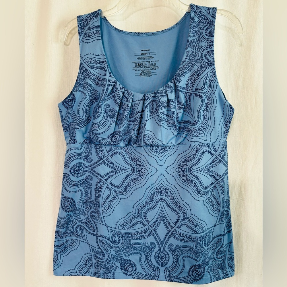 Patagonia Bandha Athletic Blue Tank Top Size Lg